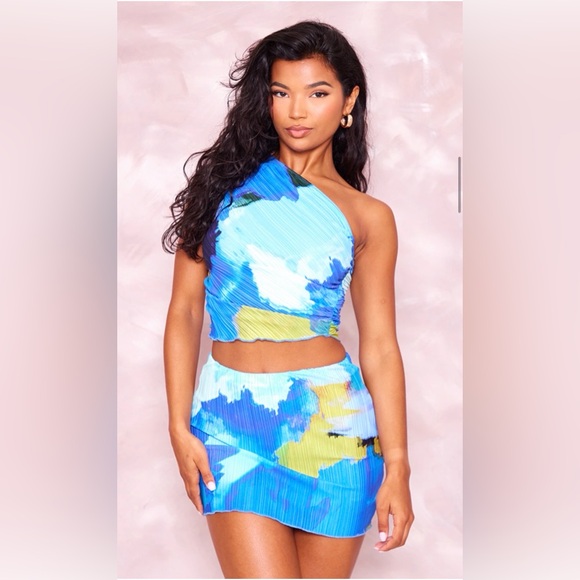 PLT Blue and White Women's Skirt - Picture 2 of 3